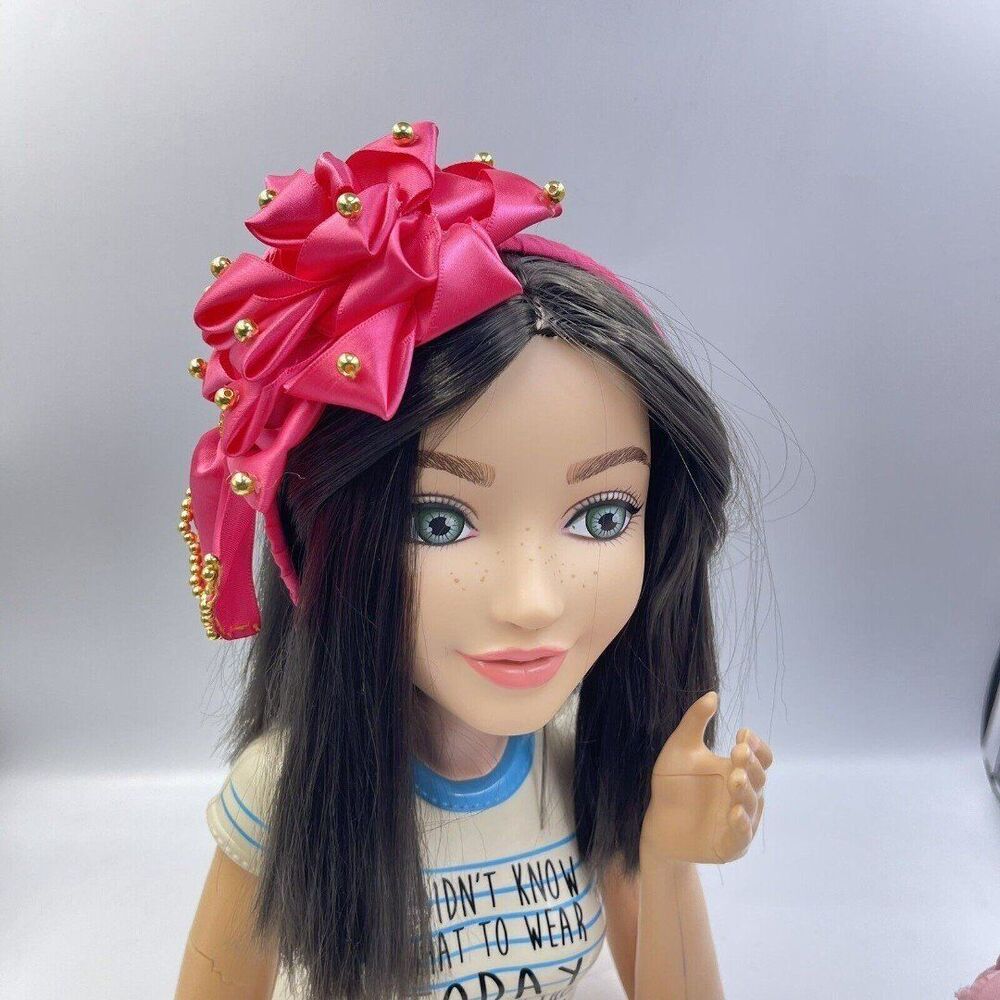 Hair Band Hand-made Hair Accessories For Girls Pink 4 in Wide - Picture 5 of 12